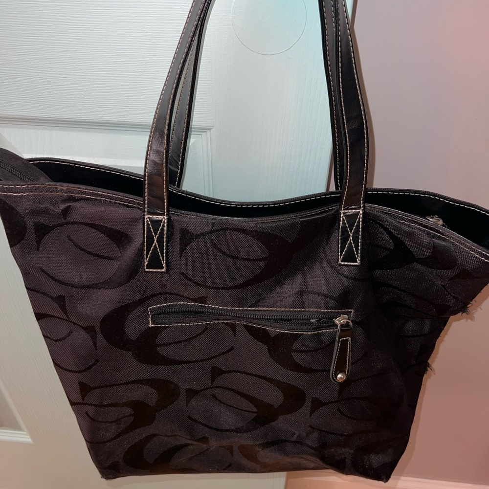 Coach Black Signature Women’s Canvas/Leather Tote